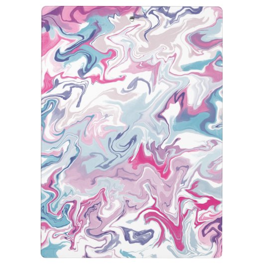 Rosa und blaues, flüssiges Acryl Klemmbrett (Rückseite)