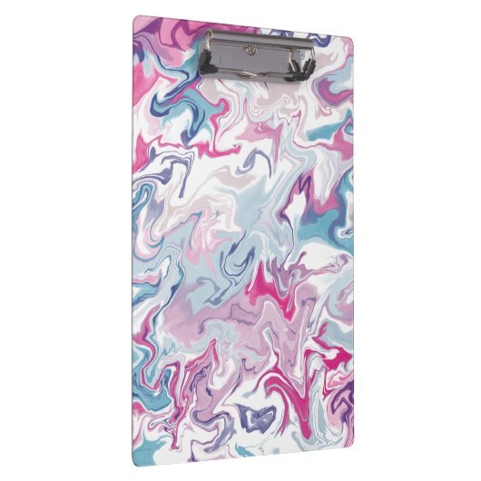 Rosa und blaues, flüssiges Acryl Klemmbrett (Rechts)