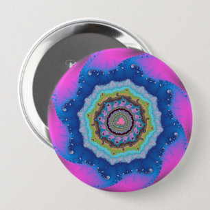 Rosa und blaues Fraktal Button