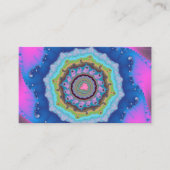 Rosa und blaues Fraktal Visitenkarte (Vorderseite)
