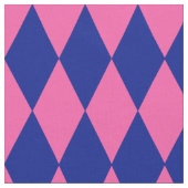 Rosa und Blaues Harlekin-Karuomuster Design Stoff (Nahaufnahme)