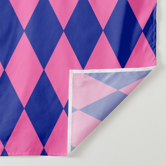 Rosa und Blaues Harlekin-Karuomuster Design Stoff