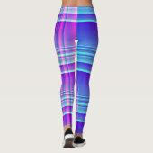 Rosa und blaues kariertes Checkered Leggings (Rückseite)