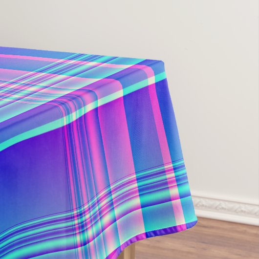Rosa und blaues kariertes Checkered Tischdecke (Beispiel)
