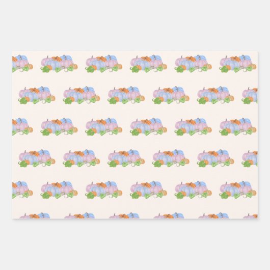Rosa und blaues Kürbisgeschlecht verraten Geschenk Geschenkpapier Set (Vorderseite)