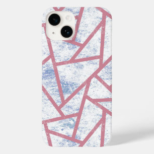 Rosa und blaues Mosaikmuster Case-Mate iPhone 14 Hülle