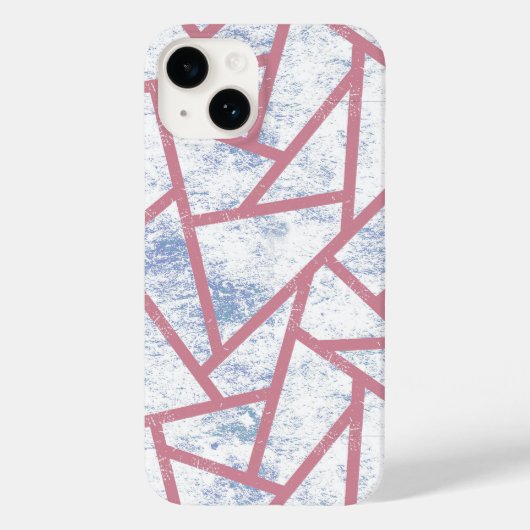 Rosa und blaues Mosaikmuster Case-Mate iPhone Hülle (Rückseite)