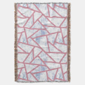 Rosa und blaues Mosaikmuster Decke (Vorderseite Vertikal)
