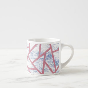 Rosa und blaues Mosaikmuster Espressotasse