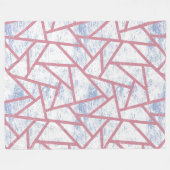 Rosa und blaues Mosaikmuster Fleecedecke (Vorderseite (Horizontal))