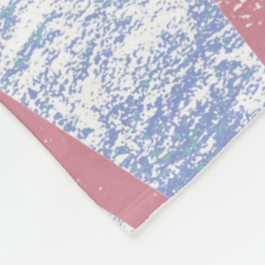 Rosa und blaues Mosaikmuster Fleecedecke (Ecke)
