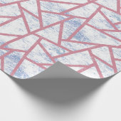 Rosa und blaues Mosaikmuster Geschenkpapier (Ecke)