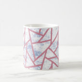 Rosa und blaues Mosaikmuster Kaffeetasse (Mittel)