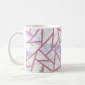 Rosa und blaues Mosaikmuster Kaffeetasse (Links)