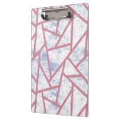 Rosa und blaues Mosaikmuster Klemmbrett (Links)