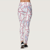 Rosa und blaues Mosaikmuster Leggings (Rückseite)