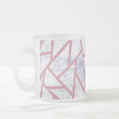 Rosa und blaues Mosaikmuster Mattglastasse (Links)