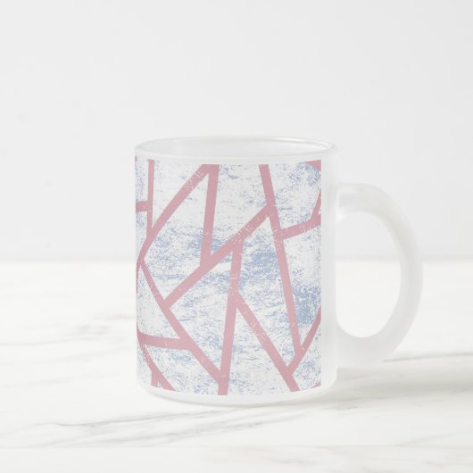 Rosa und blaues Mosaikmuster Mattglastasse (Rechts)