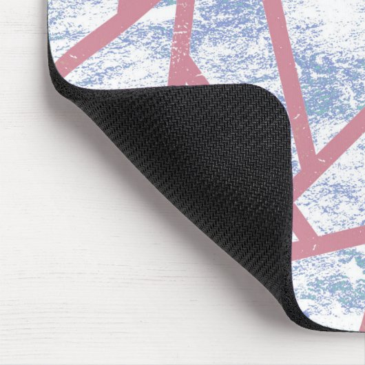 Rosa und blaues Mosaikmuster Mousepad (Ecke)