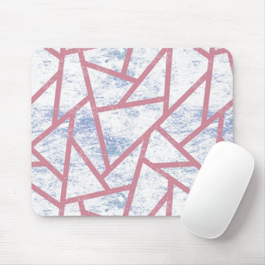 Rosa und blaues Mosaikmuster Mousepad (Mit Mouse)