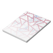 Rosa und blaues Mosaikmuster Notizblock (Rotiert)