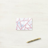 Rosa und blaues Mosaikmuster Post-it Klebezettel (Auf Schreibtisch)