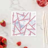 Rosa und blaues Mosaikmuster Serviette (Beispiel)