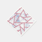 Rosa und blaues Mosaikmuster Serviette (Ecke)