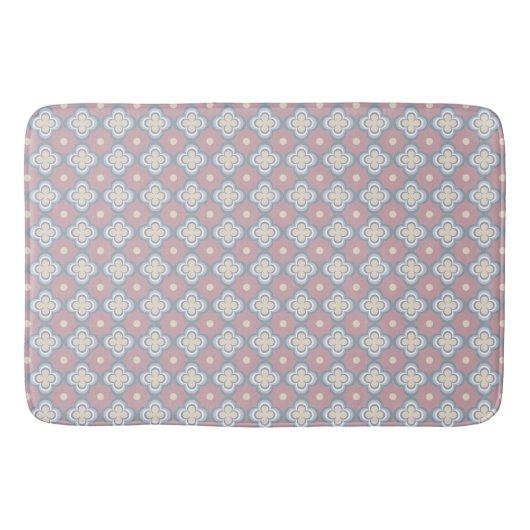 Rosa und blaues Muster Badematte (Vorderseite)