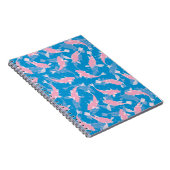 Rosa und blaues Muster - Koi Fish Notizblock (Rechte Seite)