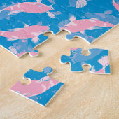 Rosa und blaues Muster - Koi Fish Puzzle (Seite)