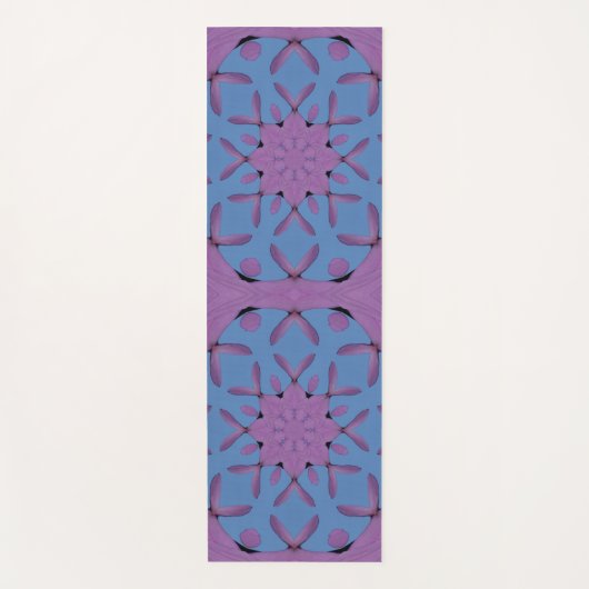 Rosa und blaues Muster Yogamatte (Vorderseite)
