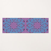 Rosa und blaues Muster Yogamatte (Vorderseite (Horizontal))