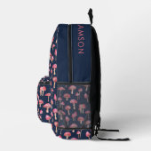 Rosa und blaues Pilzmuster Bedruckter Rucksack (Rechts)
