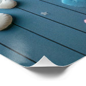 Rosa und blaues Plakat für männliche oder weiblich Poster (Ecke)