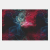 Rosa und blaues Rauch abstrakt Geschenkpapier Set (Vorderseite 3)