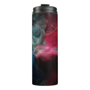 Rosa und blaues Rauch abstrakt Thermosbecher