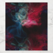 Rosa und blaues Rauch abstrakt Weinetikett (Einzelnes Label)