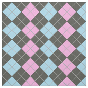 Rosa und blaues Rauten-Muster Stoff