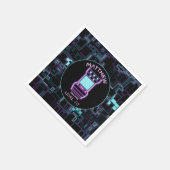 Rosa und blaues Retro-Arcade-Videospiel Serviette (Ecke)