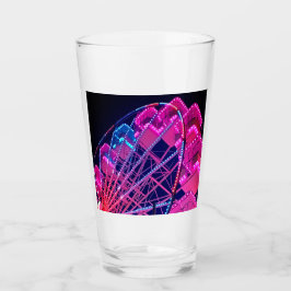 Rosa und blaues Riesenrad Glas