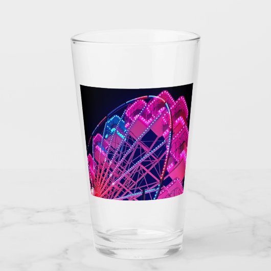 Rosa und blaues Riesenrad Glas (Vorderseite)