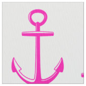 Rosa und blaues Seematerial - rosa Anker Stoff (Nahaufnahme)
