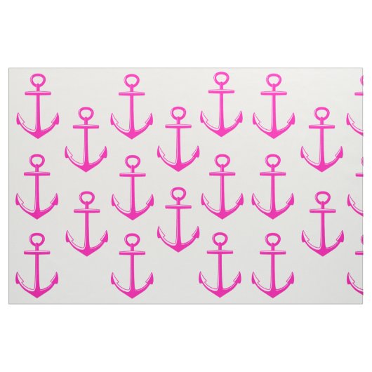Rosa und blaues Seematerial - rosa Anker Stoff (Fat Quarter (45,7 x 55,9 cm))