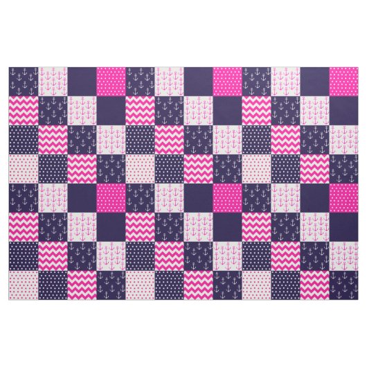 Rosa und blaues Seematerial Stoff (Yard (91,4 cm))