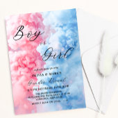 Rosa und Blaurauchjunge oder weibliche Geschlechts Einladung