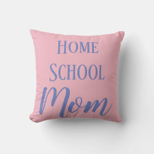 Rosa und Blue Zuhause School Mama Kissen