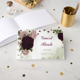 Rosa und Blume Gästebuch