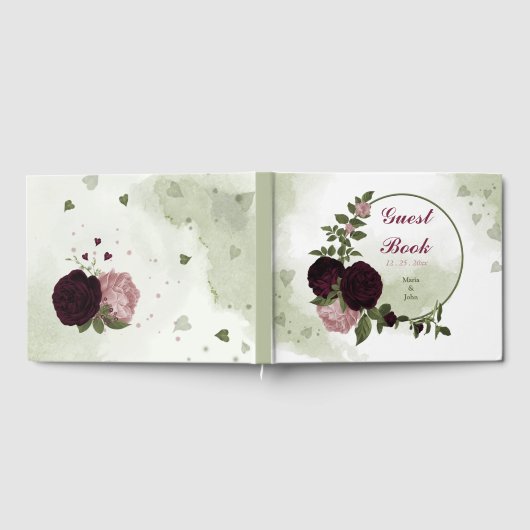 Rosa und Blume Gästebuch (Voll)