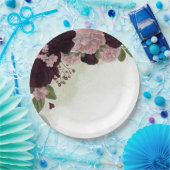 Rosa und Blume Pappteller (Party)